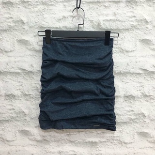 Maple麋鹿小舖 Abercrombie&amp Fitch ＊ AF 藍色縐褶設計合身短裙 ＊( 現貨S號 )