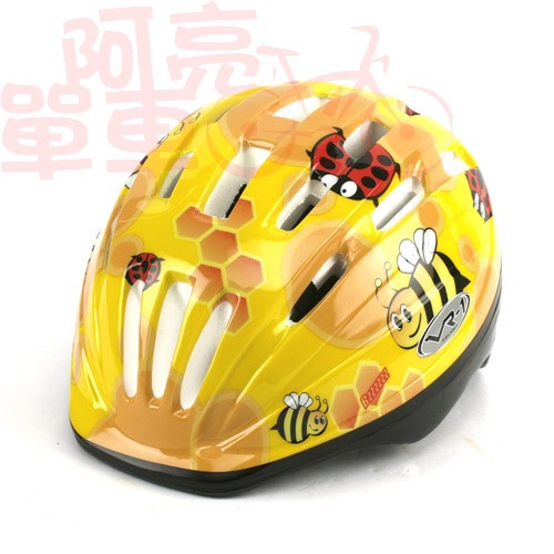 【阿亮單車】VR-1 兒童自行車安全帽(蜜峰瓢蟲)，黃色《C77-213》