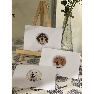 柴犬明信片/手繪明信片/客製化明信片 /寵物明信片 /人物似顏繪