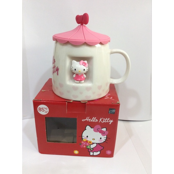 85度C Hello Kitty 公仔造型馬克杯/立體杯蓋造型馬克杯