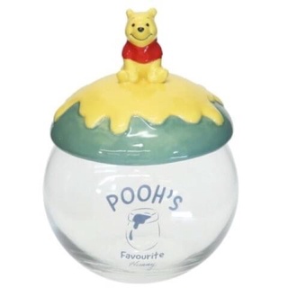 ［翹鬍子］日本 迪士尼 小熊維尼 維尼 維尼熊 Pooh 造型 蜂蜜罐 玻璃罐 收納罐 罐