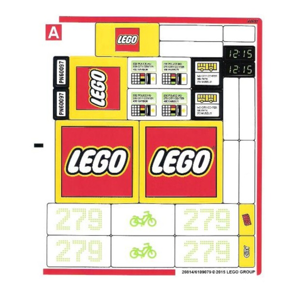 樂高 LEGO 60097 貼紙 全新未貼 樂高店 樂高商店 logo 城市廣場
