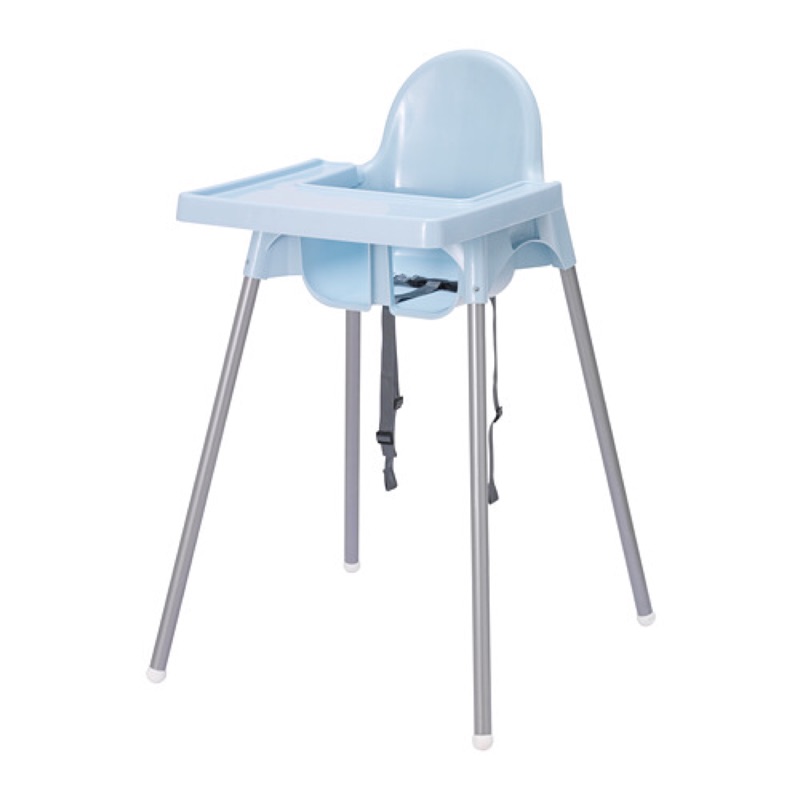 限面交 IKEA 宜家傢俱 兒童餐椅 高腳椅 近全新 藍色 副食品 餐具
