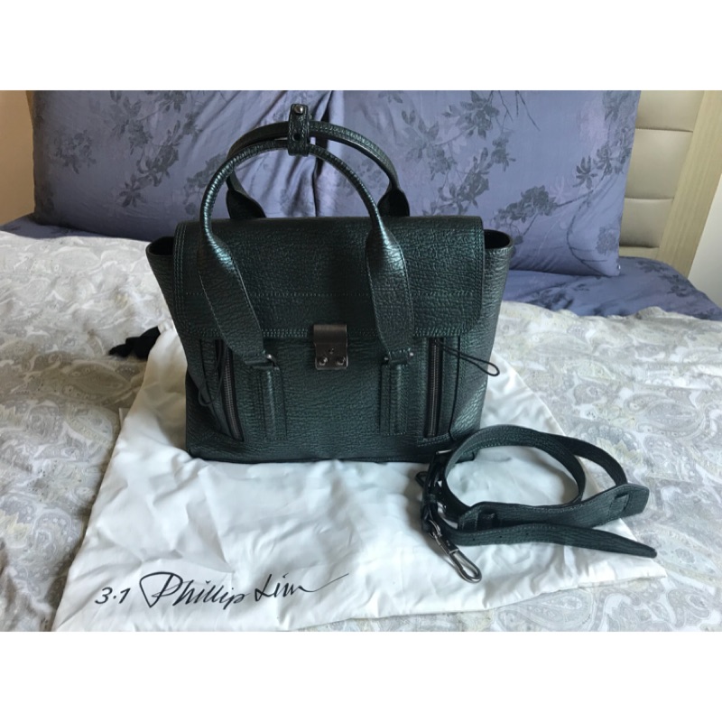 3.1 phillip lim pashli medium satchel 中款牛皮金屬綠