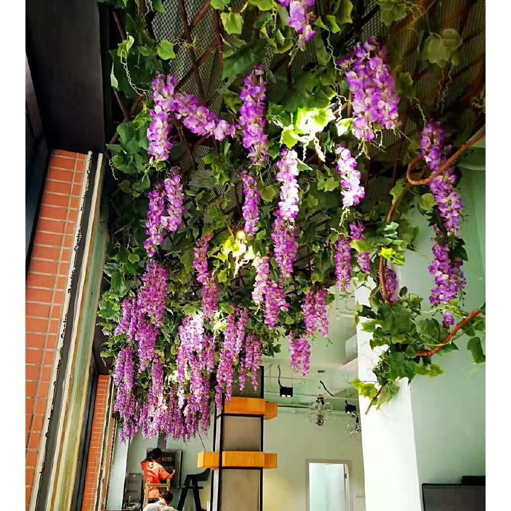 現貨110cm仿真紫藤花仿真豆花枝豆花條仿真紫藤掛仿真豆花枝紫藤條 蝦皮購物