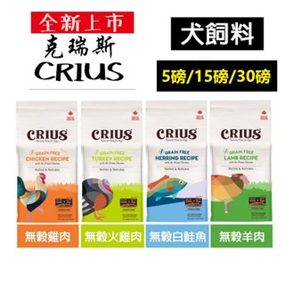 【優惠】CRIUS 克瑞斯-天然無榖狗飼料 雞肉／火雞肉／白鮭魚／羊肉