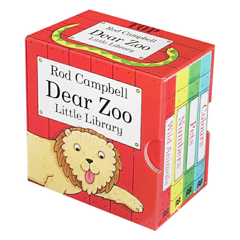 親愛的動物園小小圖書館英文原版dear Zoo Little Library手掌書4册低幼兒童英語啟蒙紙板書圖畫故事書親 蝦皮購物