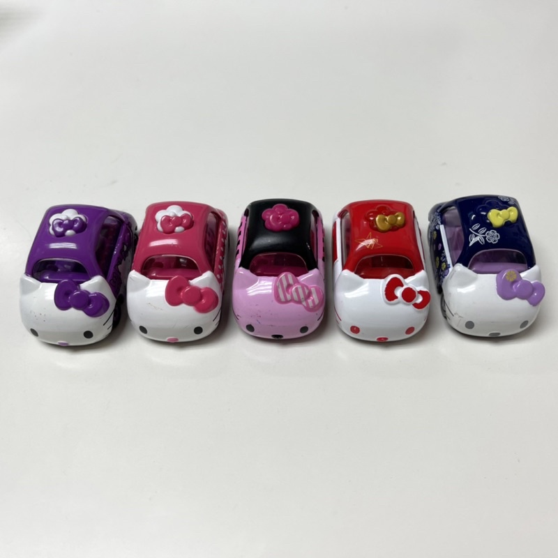 五台合售 正版日本多美合金小汽車三麗鷗凱蒂貓Tomica Hello Kitty 收藏