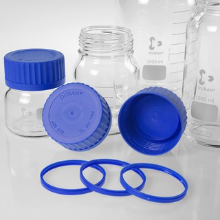 德國SCHOTT DURAN 寬口玻璃瓶 GLS80 圓形藍蓋/O型環 (寬口血清瓶 寬口瓶 廣口瓶 密封罐 玻璃保鮮罐