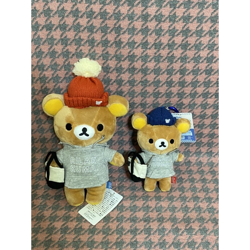 拉拉熊 懶熊 懶懶熊  毛帽 灰色帽T  絕版 休閒 日本正版 玩偶 吊飾