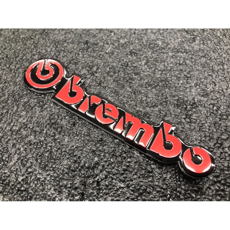 🔰 brembo 鋁合金 10cm 紅 防水 貼紙 LOGO 標誌 立體貼紙 造型 飾貼 勁戰 雷霆 BWS CUXI