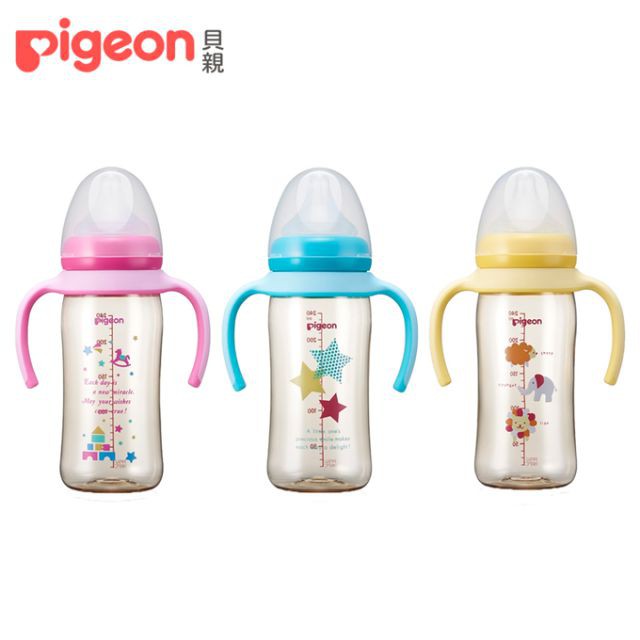 【Pigeon 貝親】雙把手PPSU奶瓶240ml+贈奶瓶握把零件(顏色隨機P26769S)