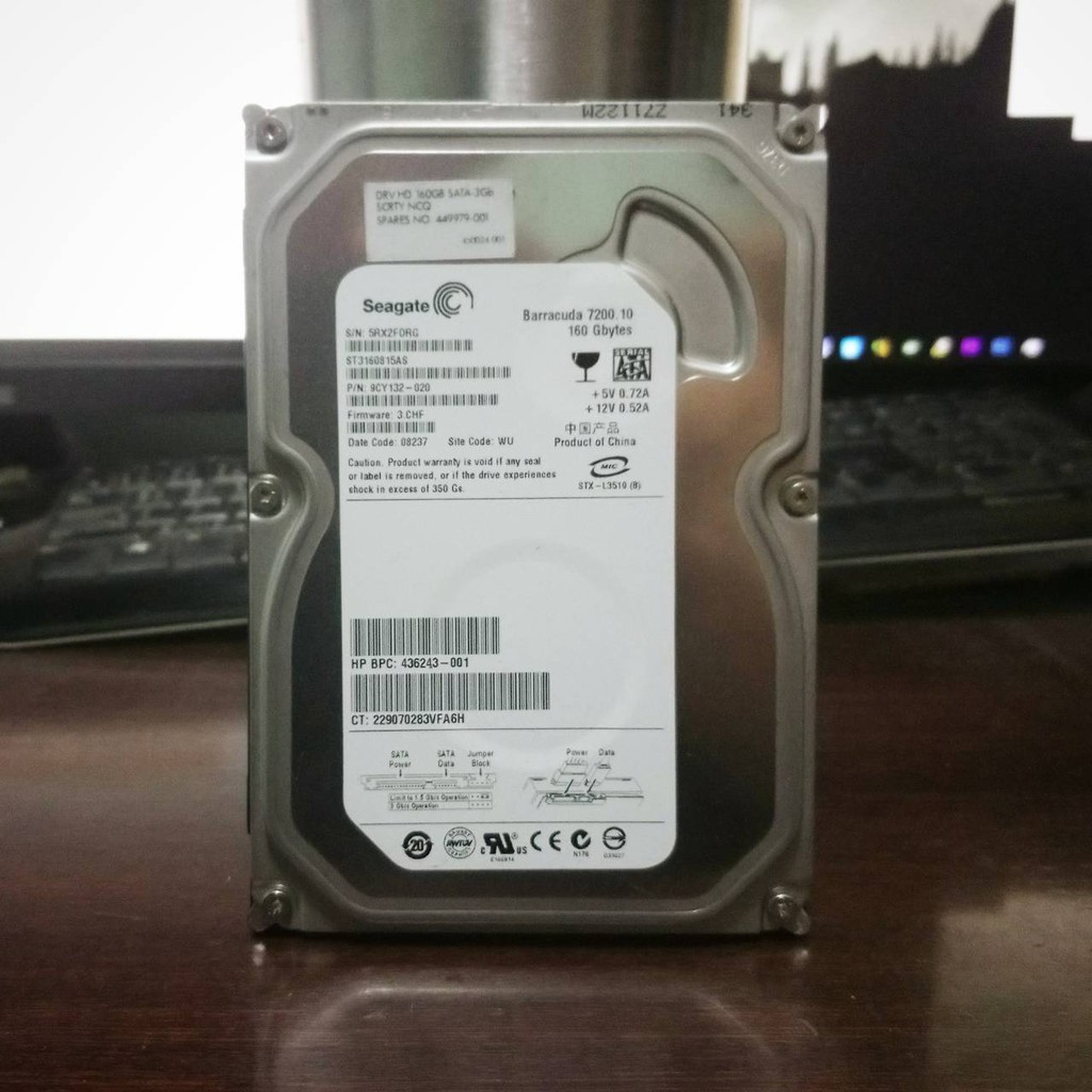 Seagate 希捷 薄盤 SATA 160G  桌上型硬碟 3.5吋硬碟(二手良品) ST3160815AS