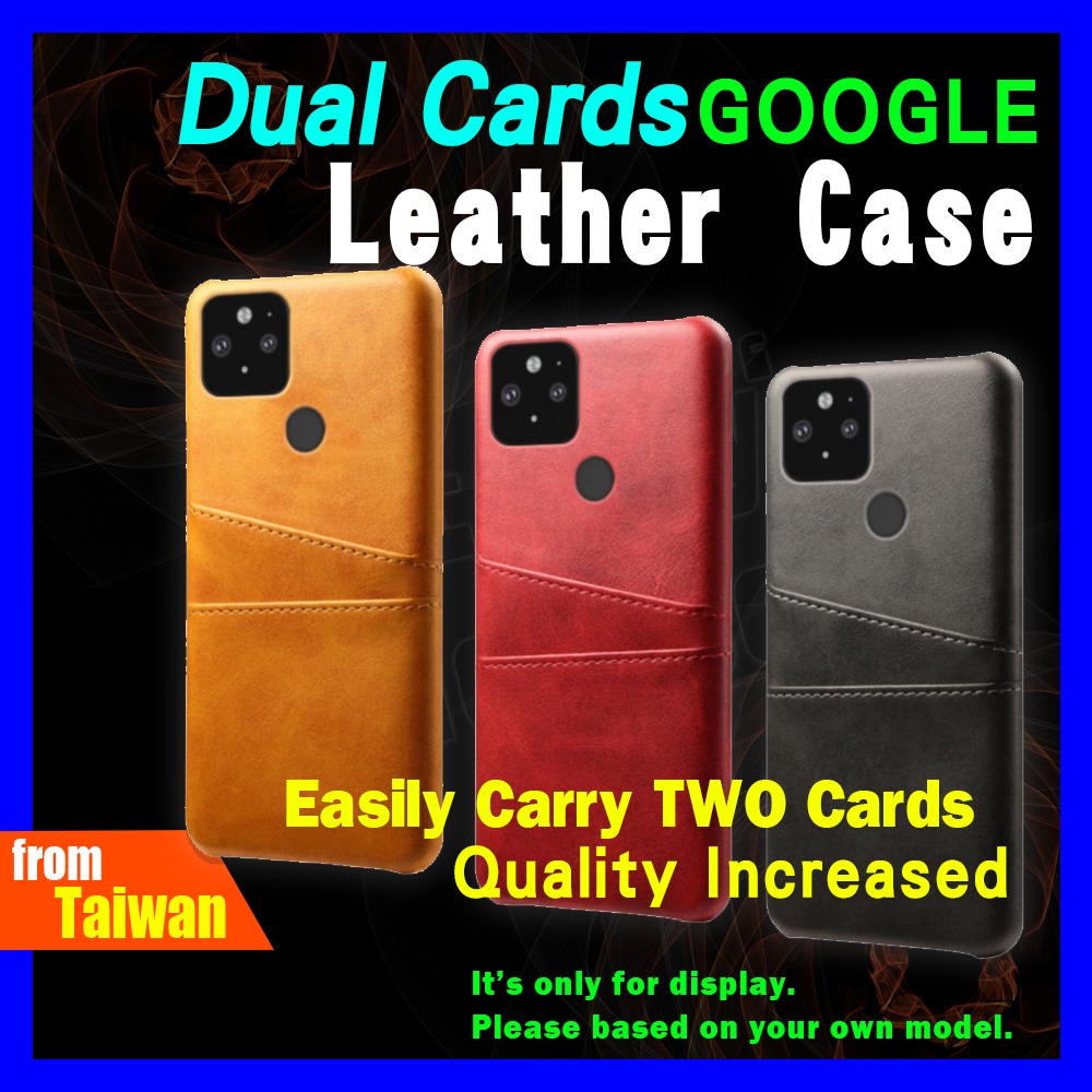 GOOGLE PIXEL8 7A 6A 6 PRO 5 4A 4G 5G Dual Card Leather Case