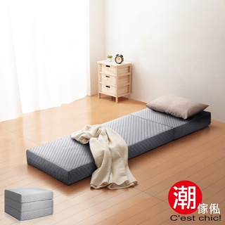 日本原創|附贈提袋｜ 二代目日式三折獨立筒彈簧床墊-幅60cm(加厚)15cm 兩色可選|｜原價6680特價49中鋼原料