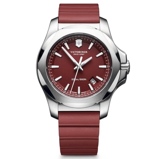 【VICTORINOX 瑞士維氏】I.N.O.X 200米防水潛水腕錶-紅面紅膠帶43mm(VISA-241719.1)