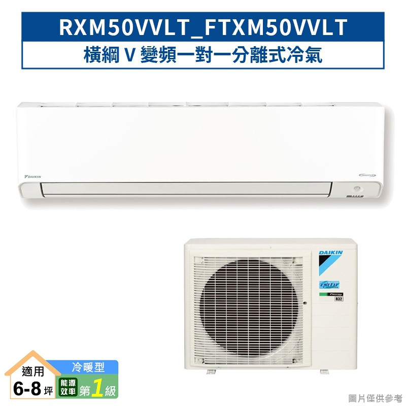 DAIKIN大金RXM50VVLT/FTXM50VVLT 橫綱V變頻一對一分離式冷氣(冷暖型) (含標準安裝) 大型配送