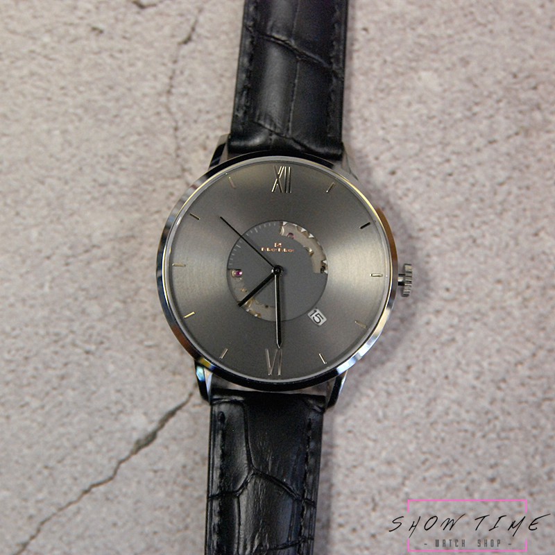 Max Max 錐形斜面盤 簡約質感 日本機芯 機械腕錶-真皮革/鐵灰面銀 MAS7041-3 [ 秀時堂 ]