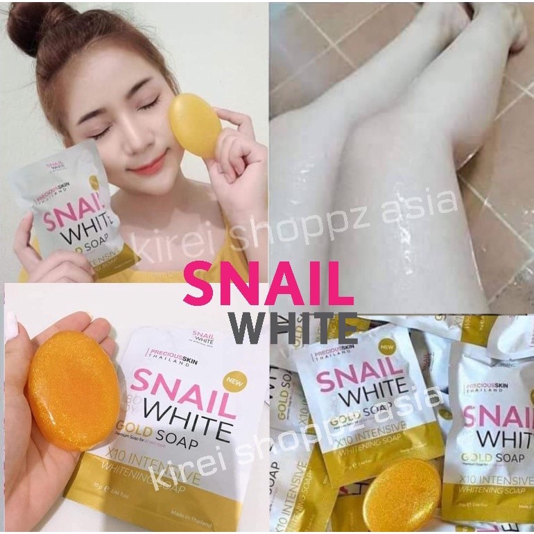 Snail White GOLD Soap x10 Intensive Whitening Soap 蝸牛黃金柔潤亮白皂