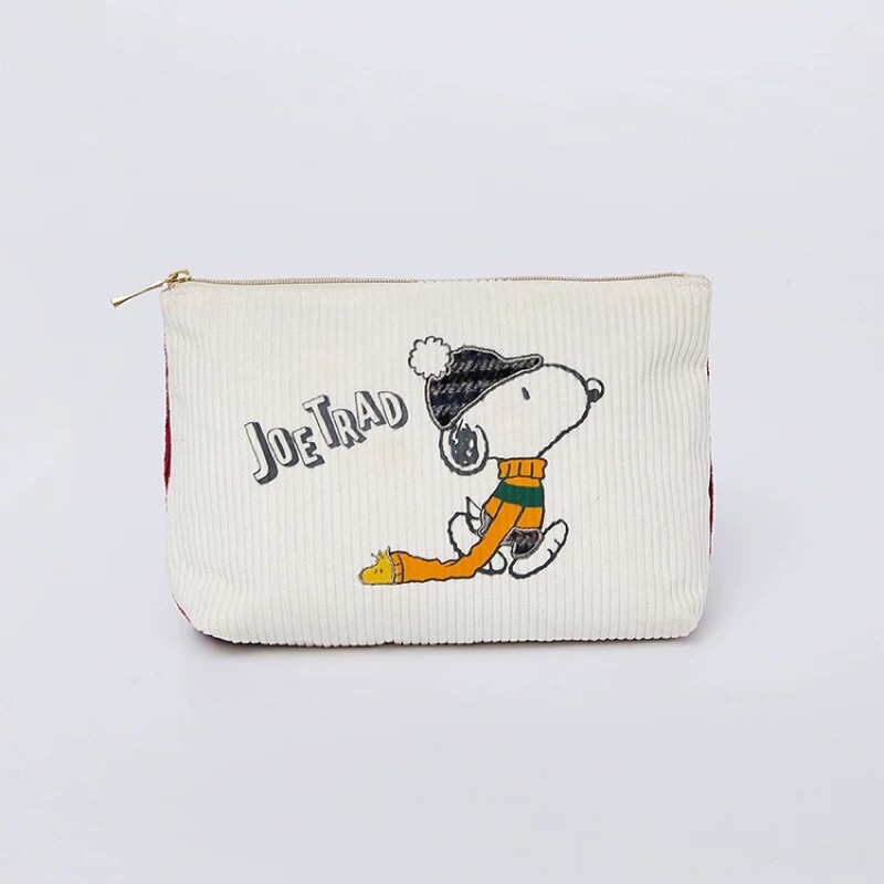 日本環球影城SNOOPY 史努比刺繡 化妝包 收納袋 手拿包 筆袋