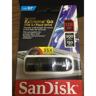 公司貨 SanDisk 128GB 128G Extreme GO 200MB CZ800 USB 3.1 隨身碟