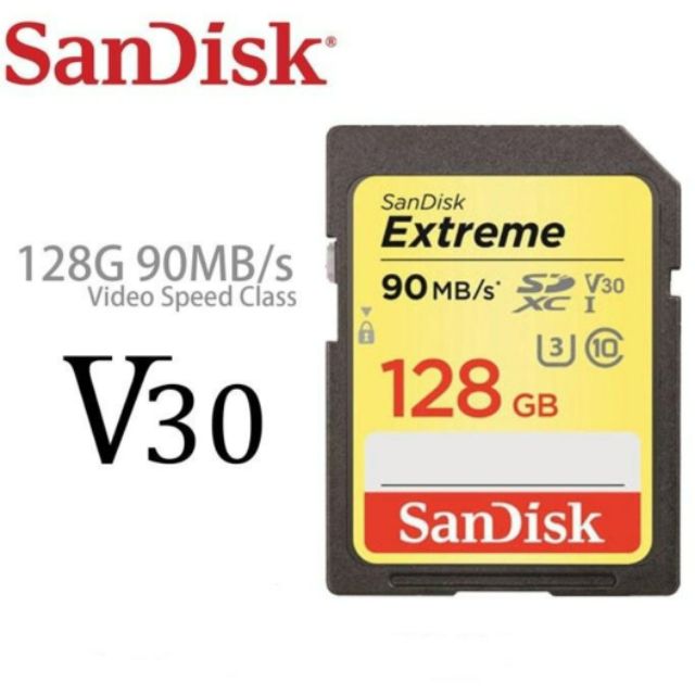 《SUNLINK》SanDisk Extreme SDXC 128G 90MB U3 C10 公司貨 記憶卡