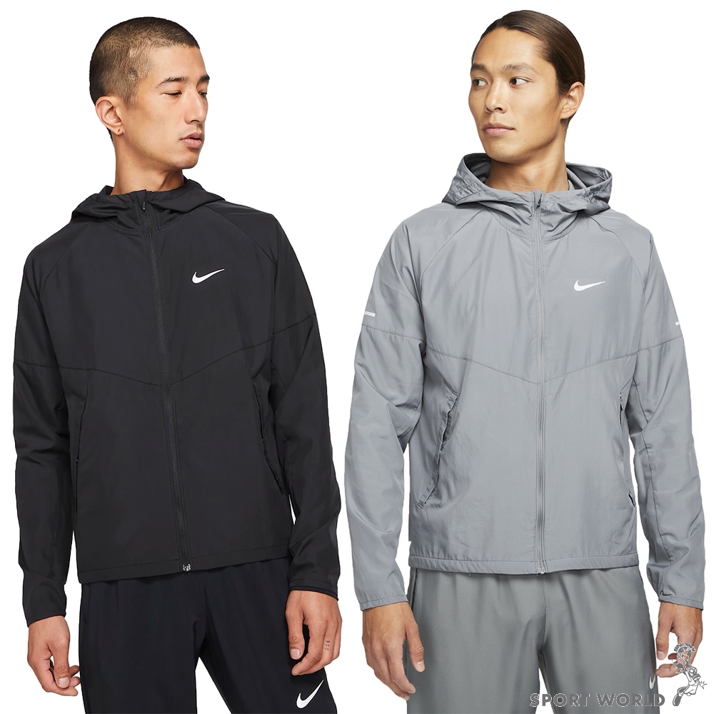 NIKE REPEL MILER 男 連帽風衣外套 防水 側袋 黑/灰 DD4747-010 / DD4747-084