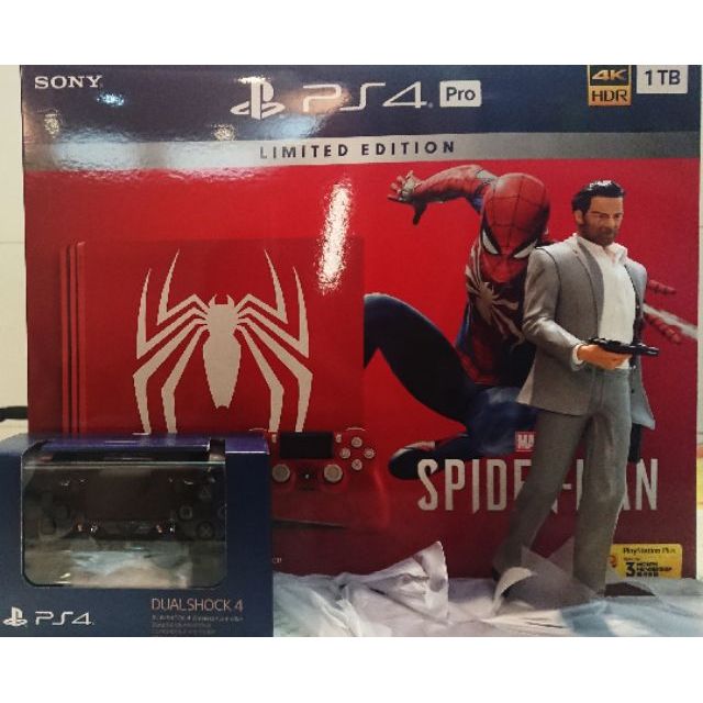 全新 PS4 PRO 1TB 漫威蜘蛛人限定機 雙手把 台灣公司貨 現貨