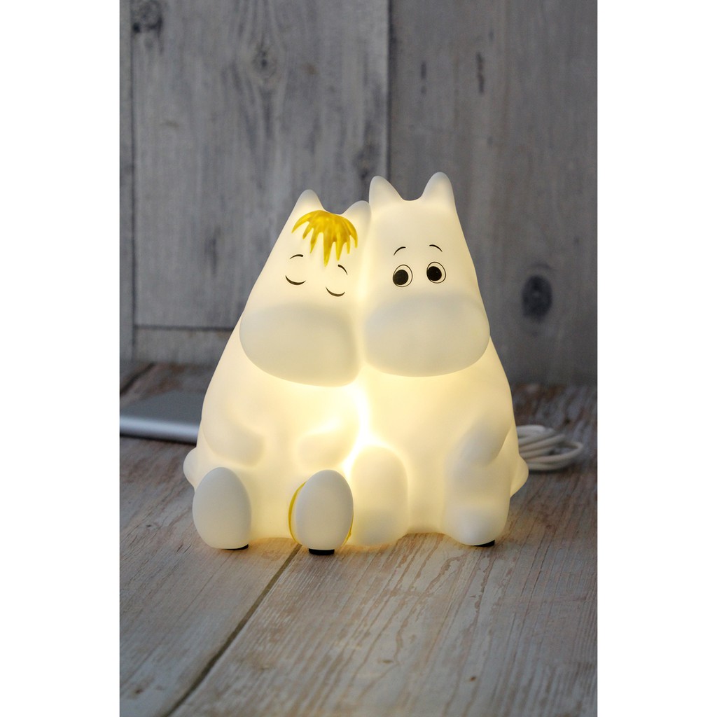 英國嚕嚕米Moomin與可兒 Snork Maiden情人愛的擁抱LED小夜燈