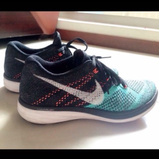 NIKE FLYKNIT 湖水綠編織24.5 無盒698182008