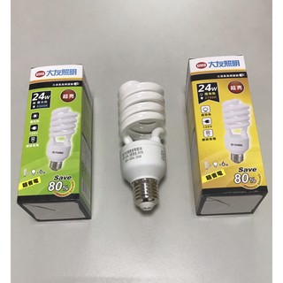 （麥電火）大友照明 24W螺旋省電燈泡 E27 110V 白光黄光