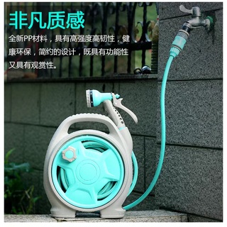 水管車 水管收納架 洗車水槍 伸縮水管 澆花水槍神器 加長水管軟管家用 雙向接頭收納+多功能灑水槍+快速收納排水
