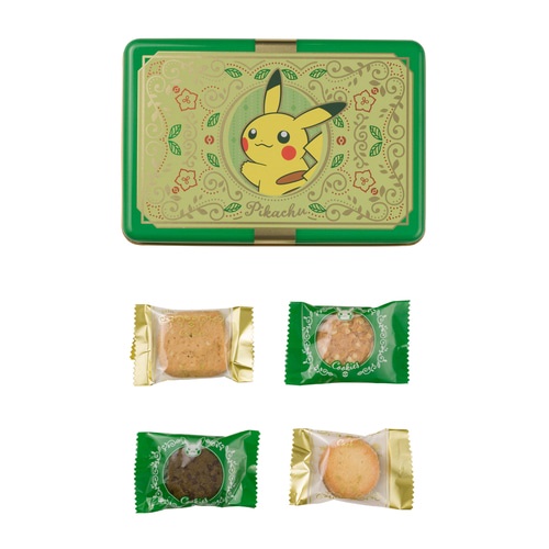 [日本限定]Pokémon 寶可夢 皮卡丘 綜合口味 鐵盒餅乾 抹茶 奶油 白巧克力 焦糖[預購]