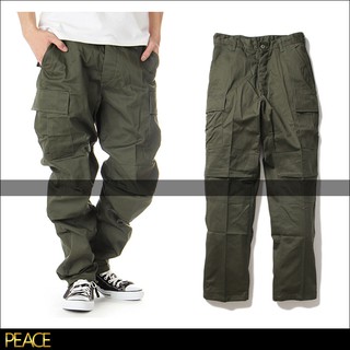 【PEACE】Rothco BDU 軍綠色 素色 口袋 工作 排扣 寬版 長褲 可束口 軍用 軍裝