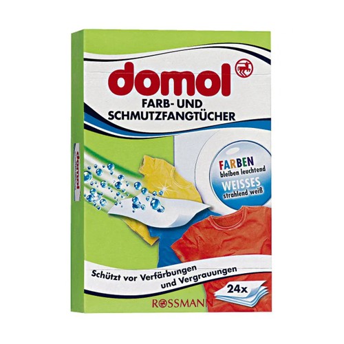 【現貨】德國 domol 神奇衣物吸色紙 拋棄式 洗衣護色魔布 防染色 護色 24片 附發票