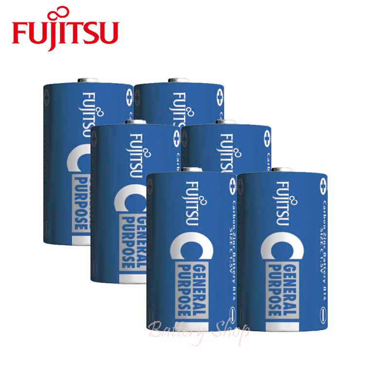 FUJITSU 富士通 2號碳鋅電池 普通電池 R14 台灣公司貨