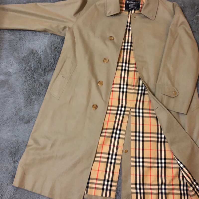 Burberry vintage 正品 長版 風衣 外套