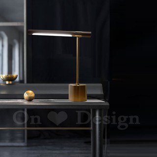 設計 北歐 奢華 沙金色 設計師的燈款 台燈 劍橋 胡桃色 LED 桌燈