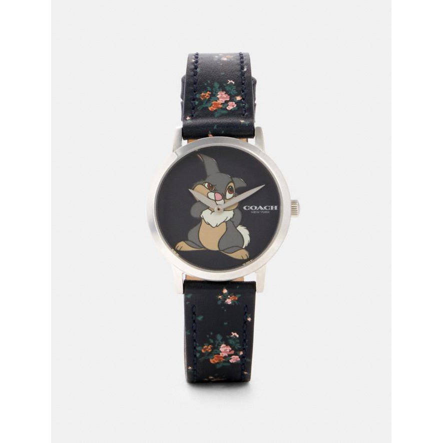咩兒美國代購🌈Coach x Disney 迪士尼聯名 Dumbo 小飛象/ 邦尼兔 32mm 花花皮革錶帶手錶