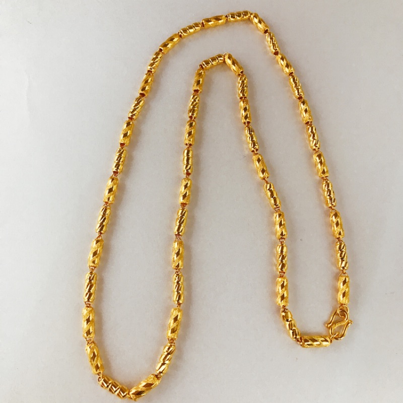 景福珠寶銀樓✨純金✨黃金項鍊 兩呎 鑽紗 亮面 造型 項鍊