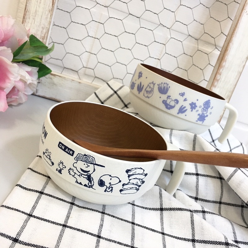 姆明家族 合成漆器 湯碗杯 史努比 寬口碗 日本代購 MOOMIN 廚房 療癒 餐具