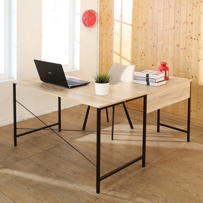 BuyJM 低甲醛防潑水L型工作桌(兩色可選) 辦公桌 書桌 B-CH-DE080