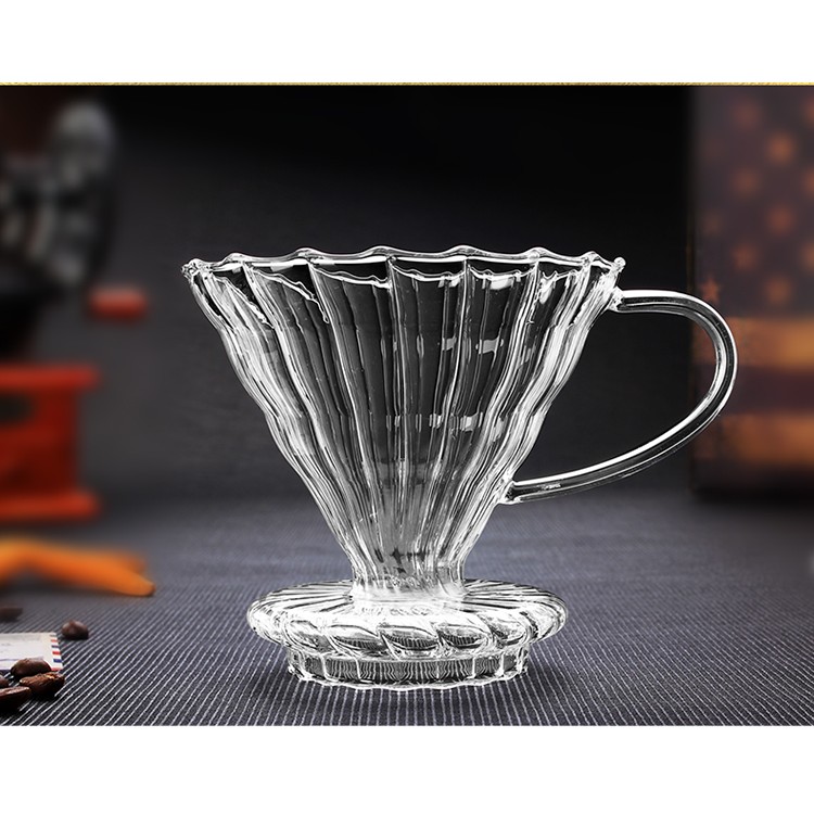 玻璃濾杯 手沖濾杯 雲朵壺 耐熱玻璃手沖咖啡壺 Tiamo 圓錐型濾紙   錐型濾杯