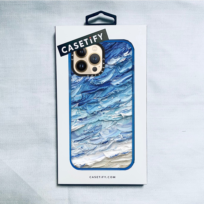 Casetify X 水彩油畫深藍手機殼 IPhone 13 12 11 Pro MAX Mini XS MAX XR