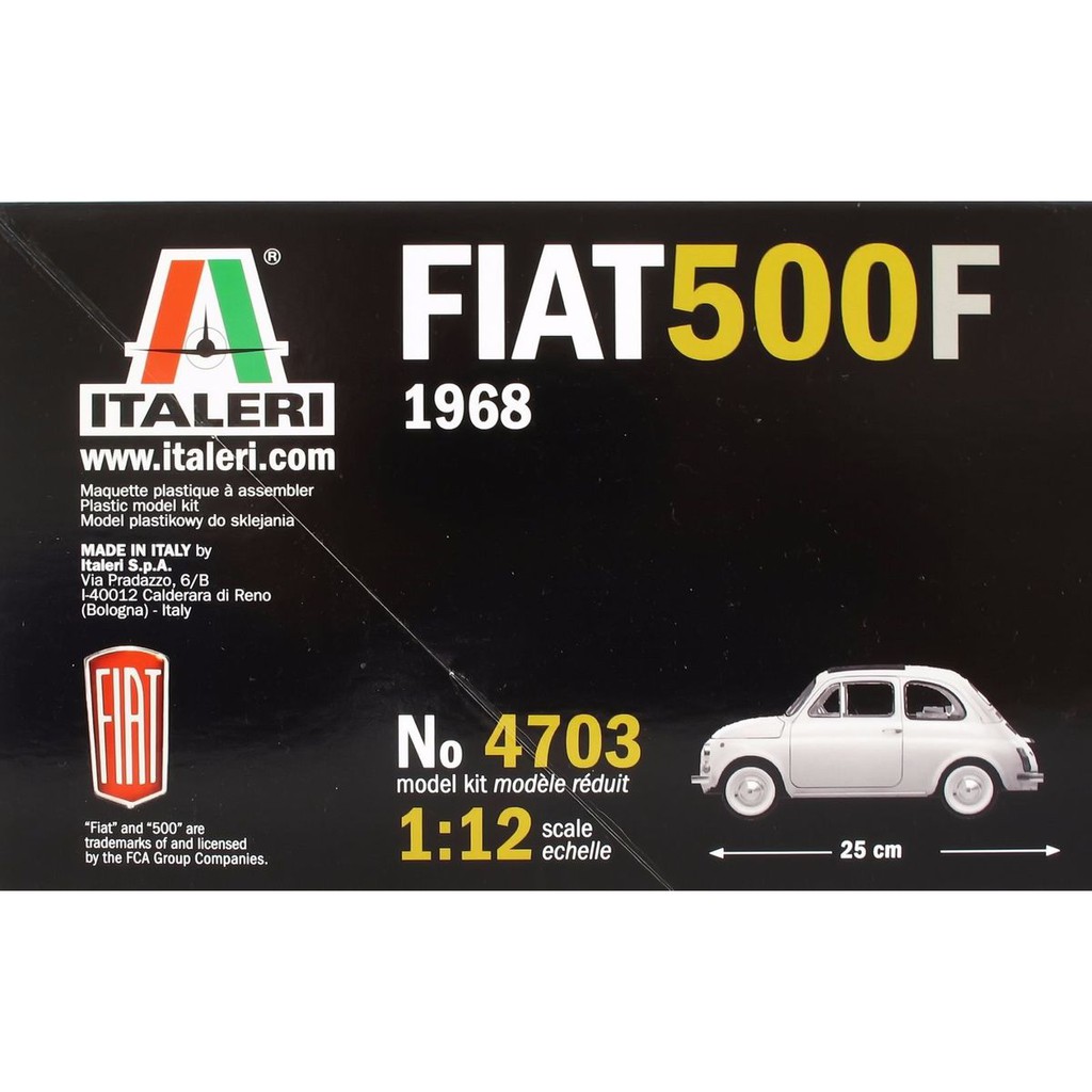 ITALERI 4703 FIAT 500F 1968 飛雅特500 1/12 組裝套件