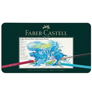 德國輝柏 FABER-CASTELL 117511 藝術家級水性色鉛筆 綠盒 120色鐵盒裝