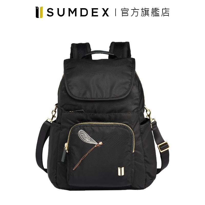 Sumdex｜都會三用後背包(蜻蜓版)NOD-765BK-DT 黑色 官方旗艦店