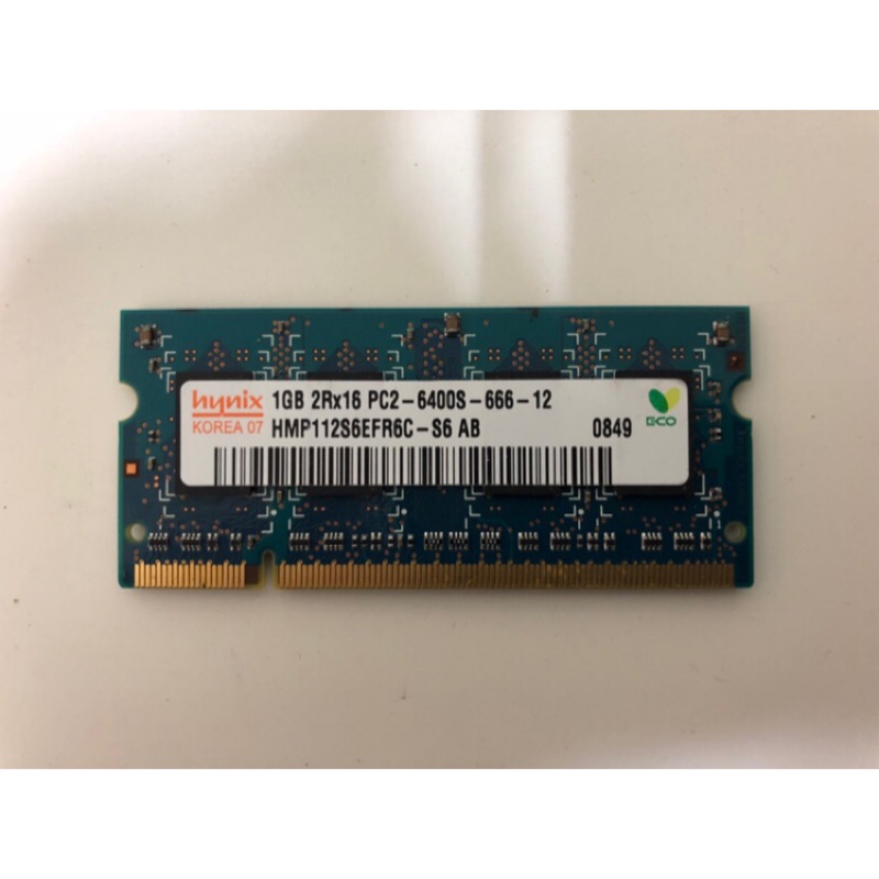 海力士DDR2 1GB筆記型記憶體Hynix 2Rx16 PC2-6400s-666-12