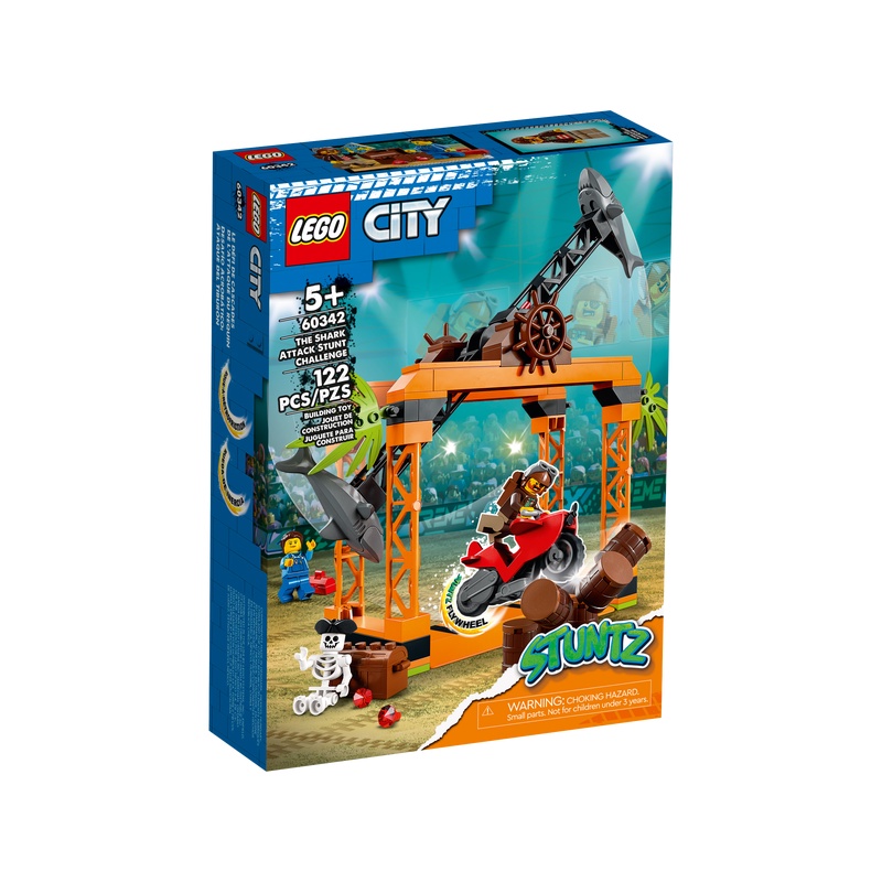 全新  LEGO 樂高 60342  CITY系列 鯊魚攻擊特技挑戰組