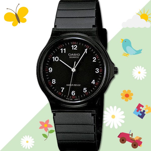 【促銷款】CASIO  MQ-24-1B 數字指針學生錶(另MW-59 LQ-139) MQ-24 國隆手錶專賣店